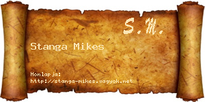 Stanga Mikes névjegykártya